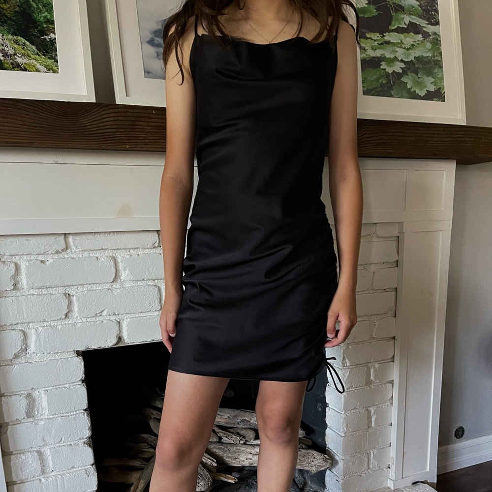 ⚡️ TOPSHOP black spaghetti strap satin dress ⚡️